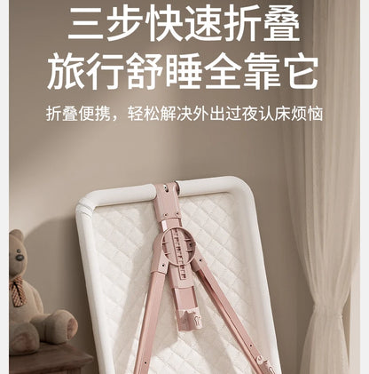 Culla per bambini, giunzione portatile, culla per lettino, culla da comodino per bambino, culla da comodino 3 in 1 con ruote