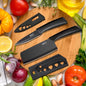 WXCOO Set di 1-3 Coltelli da Chef con Copertura, Coltello da Cucina Giapponese in Acciaio Inox per Tagliare Frutta e Verdura