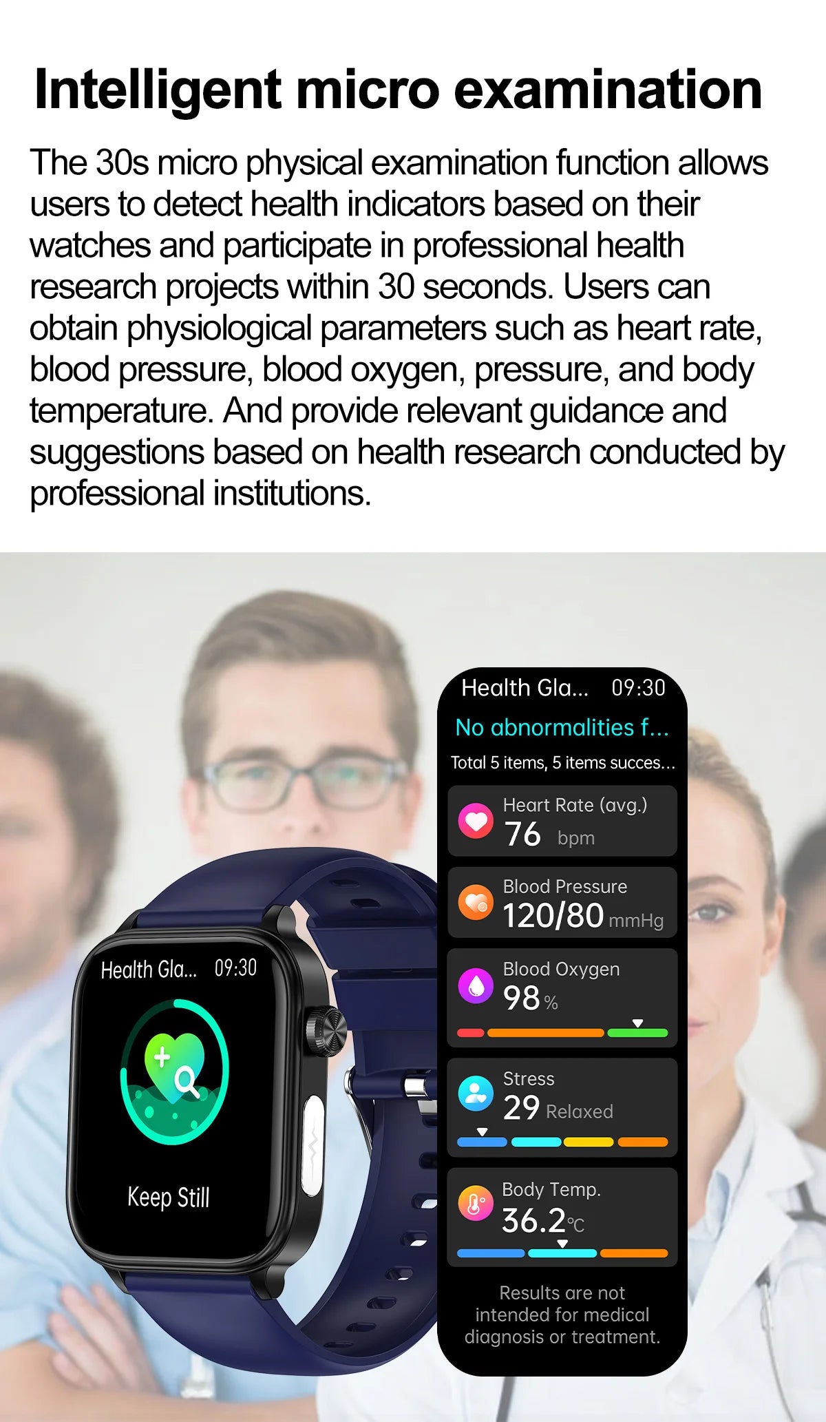 2025 Nuovo AI Diagnosi Lipidi nel sangue Acido urico Test di composizione corporea Smart Watch per uomo ECG + PPG Chiamata Bluetooth Salute Smartwatch