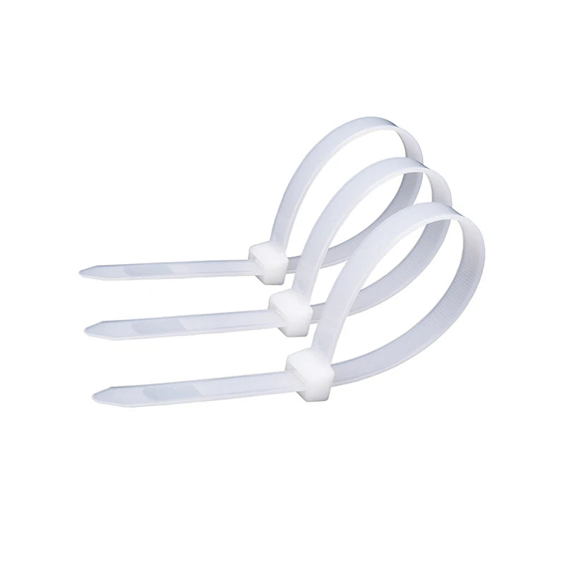 250/1000PCS fascetta in Nylon di plastica autobloccante bianca 3*100 3*150 4*200 fascetta fermacavo anello di fissaggio fascette fascette in Nylon