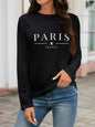 T-shirt da donna in 100% cotone, modello slim, a maniche lunghe, top bianco sottile, maglietta da donna