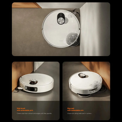 Versione Globale Xiaomi Robot Vacuum 5 Pro Video HD Chiamate Unidirezionali Aspirazione 20000Pa Aspirapolvere Anti-groviglio Senza Problemi Stazione Base Autopulente Mop Estensibile e Spazzola Laterale Controllo Intelligente