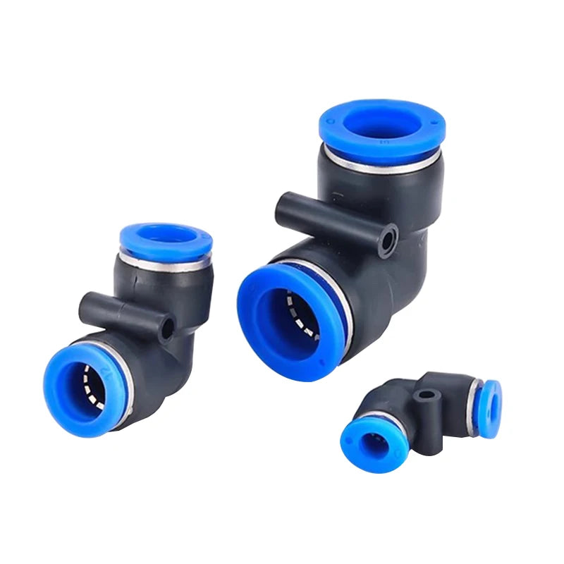 10PCS Raccordo rapido pneumatico PV Gomito da 90 gradi in plastica 4mm 6mm 8mm 10mm Parti dell'aria Tubo Push In Water Connettore rapido