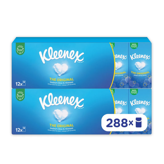 Kleenex Original, Fazzoletti di Carta, Con Carta Certificata FSC, 288 Pz (12 x 24)