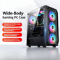 Case per PC Gaming Night Hunter 5 ATX con Pannello Laterale Completamente Trasparente, Raffreddamento a Liquido e Spazio per la Gestione dei Cavi