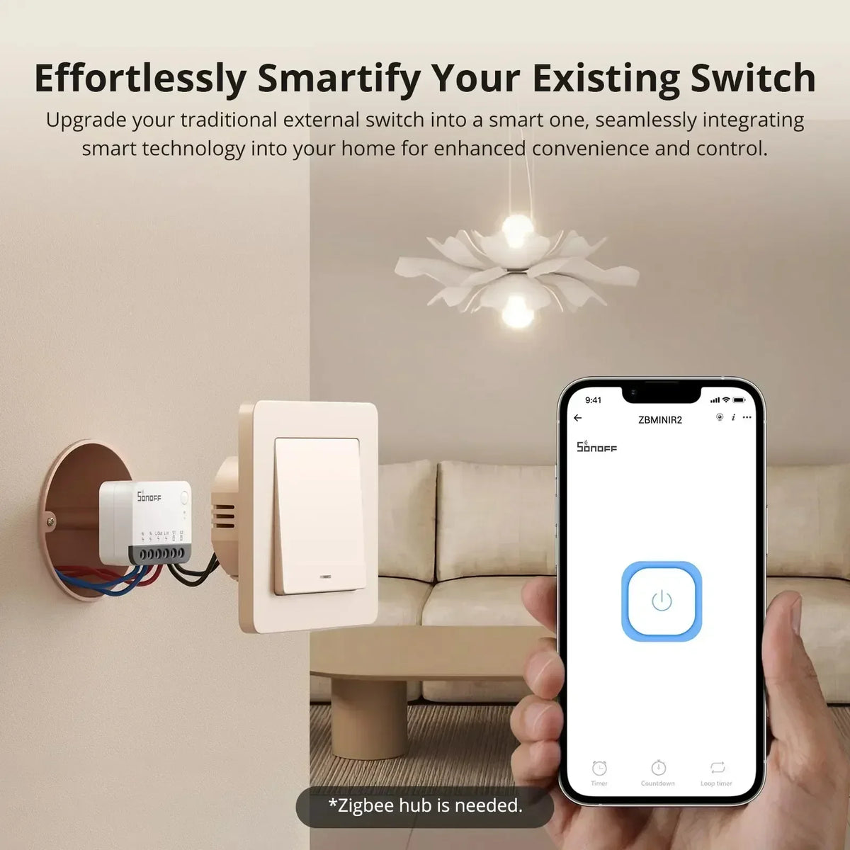 SONOFF ZBMINIR2 Extreme Sonoff Zigbee Switch Sonoff Zbmini R2 Dimensioni più piccole Controllo bidirezionale Temporizzatore sicuro Richiesta cavo neutro