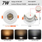 Faretto Orientabile 7W con Regolazione Colore 3000K 4000K 6000K, Illuminazione CCT 7W, Sostituzione Downlight per Illuminazione Direzionale Domestica (1-10 Pezzi)