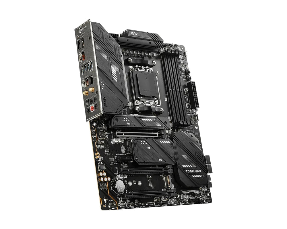Scheda madre MSI MAG X670E TOMAHAWK WIFI, socket AM5, chipset AMD X670, 4 slot DDR5, 4 slot M.2, formato ATX, supporta processori Ryzen 5 8600G, 8300GE, 7600X, 8500G.