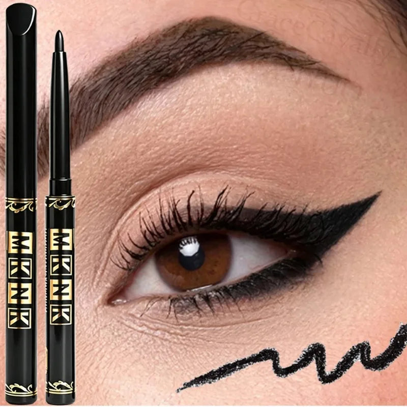 1-12 Pezzi Matita Eyeliner Nera Impermeabile, Anti-sbavatura, Applicazione Facile con Rotazione, Gel Occhi per Trucco Occhi Audace Stile Punk Adatto ai Principianti