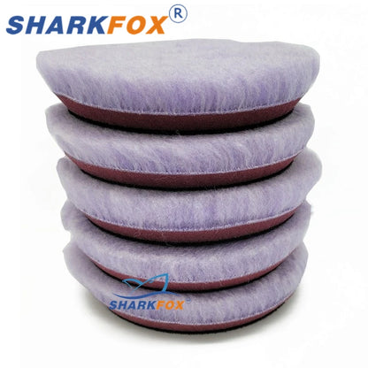 Sharkfox 5 "/6 pollici Lana Lucidatura Disco Auto Ceretta Lucidatura Tampone di Lucidatura Auto Vernice Cura Lucidatore Pad Auto Lavaggio Accessori