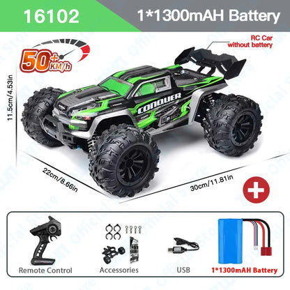ZWN 1:16 70KM/H o 50KM/H Auto RC 4WD con LED, Auto Telecomandate ad Alta Velocità, Monster Truck da Drift per Bambini Vs Wltoys 144001 Giocattoli