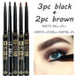 1-12 Pezzi Matita Eyeliner Nera Impermeabile, Anti-sbavatura, Applicazione Facile con Rotazione, Gel Occhi per Trucco Occhi Audace Stile Punk Adatto ai Principianti