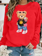 Maglione da donna, modello casual per l’autunno e l’inverno, ampio e comodo, caldo, con stampa a tema cartone animato, scollo rotondo e maniche lunghe.