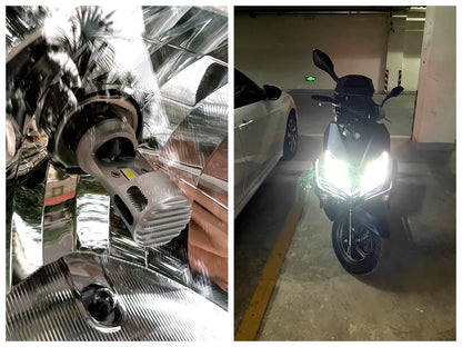 Philips HS1 Faro LED Motore 6500K Lampada Bianca LED Luminoso Moto Fascio Alto Basso 12V PX43t Moto Lampadina 11636UMRX1