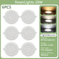 6Pack 24W 17W 14W 10W 6W Bianco Rotondo Da Incasso Led Da Incasso Luce di Pannello 110V 220V Caldo Freddo illuminazione Foyer Studio Casa Interno