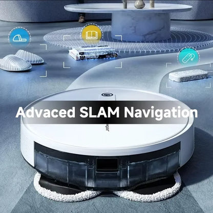 Arnagar S10 Robot Aspirapolvere e Lavapavimenti Intelligente con Telecomando, Svuotamento Automatico, Controllo tramite App, 12000Pa, Vslam, 5200Mah, Basso Rumore per Tappeti