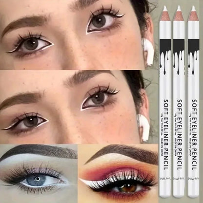 1/12 pezzi Eyeliner Bianco per Trucco Occhi, Lunga Durata, Facile da Applicare, Illuminante per Occhi, Impermeabile, Matite Eyeliner alla Moda, Strumenti per il Trucco degli Occhi