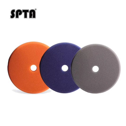 SPTA V2.0 3"(80mm)/5"(125mm)/6"(150mm) Kit tampone per lucidatura in schiuma piatta per lucidatrice per auto Composto Lucidatura Ceretta