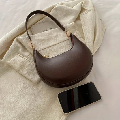 Borsa da Donna a Tracolla a Forma di Luna, Nuova Moda Lussuosa Borsa a Spalla Singola da Donna
