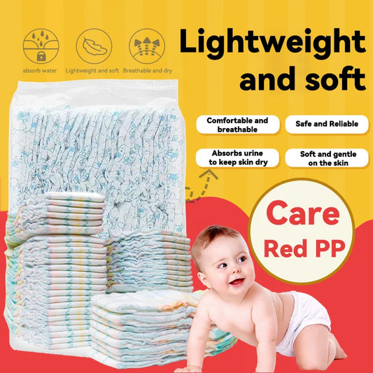 50 pezzi di pannolini usa e getta per neonati di varie dimensioni, pannolini per l'allattamento, pannolini per bambini leggeri e sottili, traspiranti e altamente assorbenti