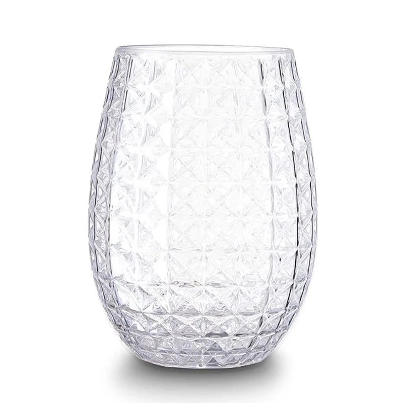 Bicchieri da Vino da 12oz, Bicchieri in Plastica Infrangibili per Whisky, Cocktail e Succhi, Riutilizzabili e Riciclabili per Feste in Piscina e Picnic all'Aperto