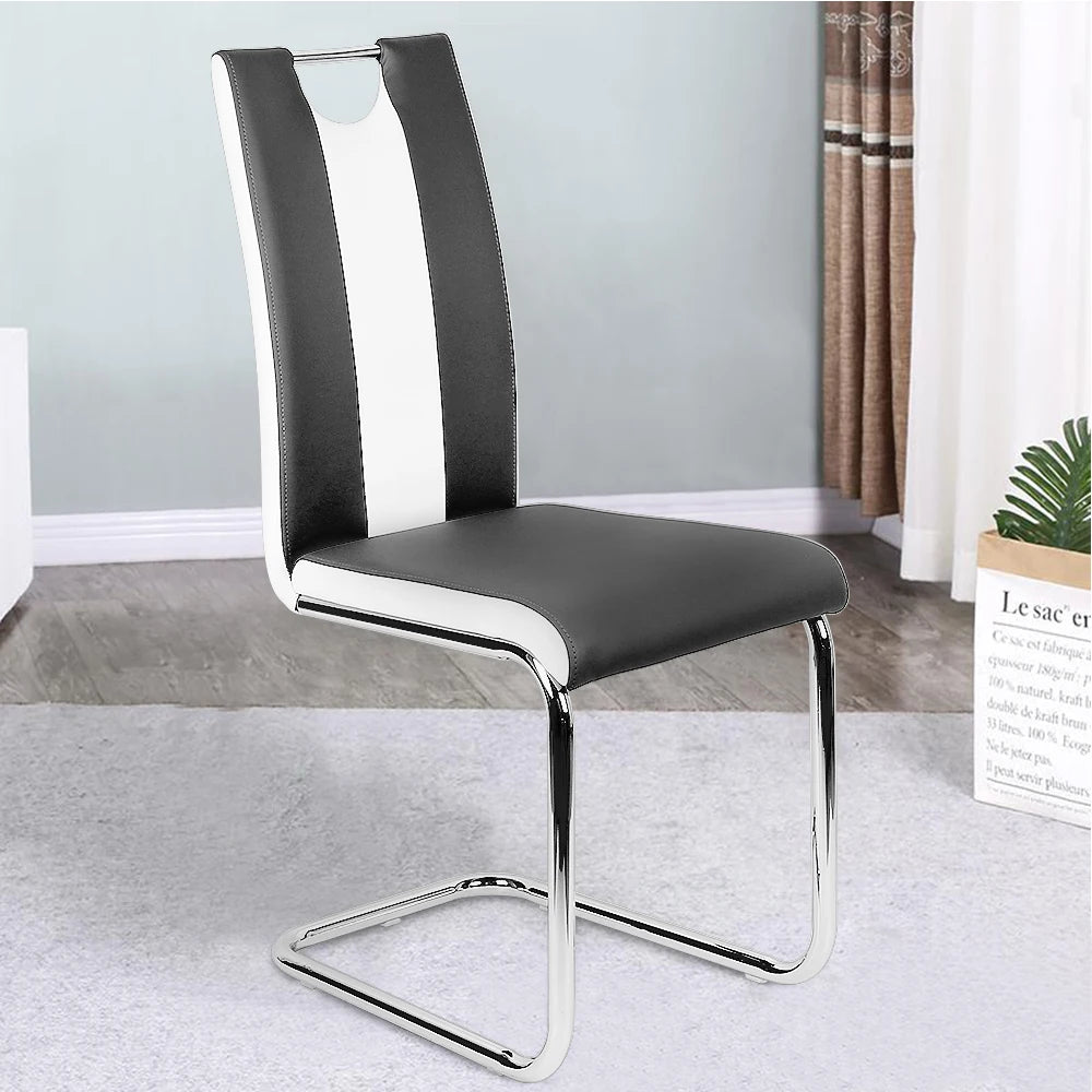 Set di 2 sedie per sala da pranzo, sedie da cucina, imbottite, in pelle artificiale, per sala da pranzo, tavolo da pranzo, cucina, soggiorno