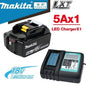 Batteria originale Makita 18V 5Ah, per batteria Makita 18V DHR183 BL1830B BL1850B BL1850 BL1840 BL1860 BL1815 Batteria al litio sostitutiva