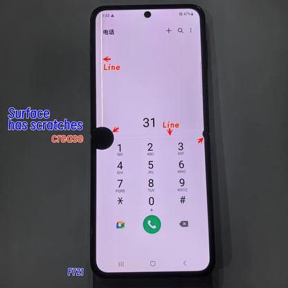 Display LCD Super AMOLED da 6.7'' 100% Testato per Samsung Z Flip 4 SM-F7210 F721 F721W F721U, Schermo Touch Sostitutivo Con Difetti