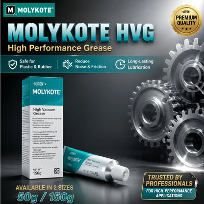 Grasso Siliconico Molykote HVG 150g Originale, Lubrificante per Alta Vuota per O-Ring e Valvole, Impermeabile e a Lunga Durata
