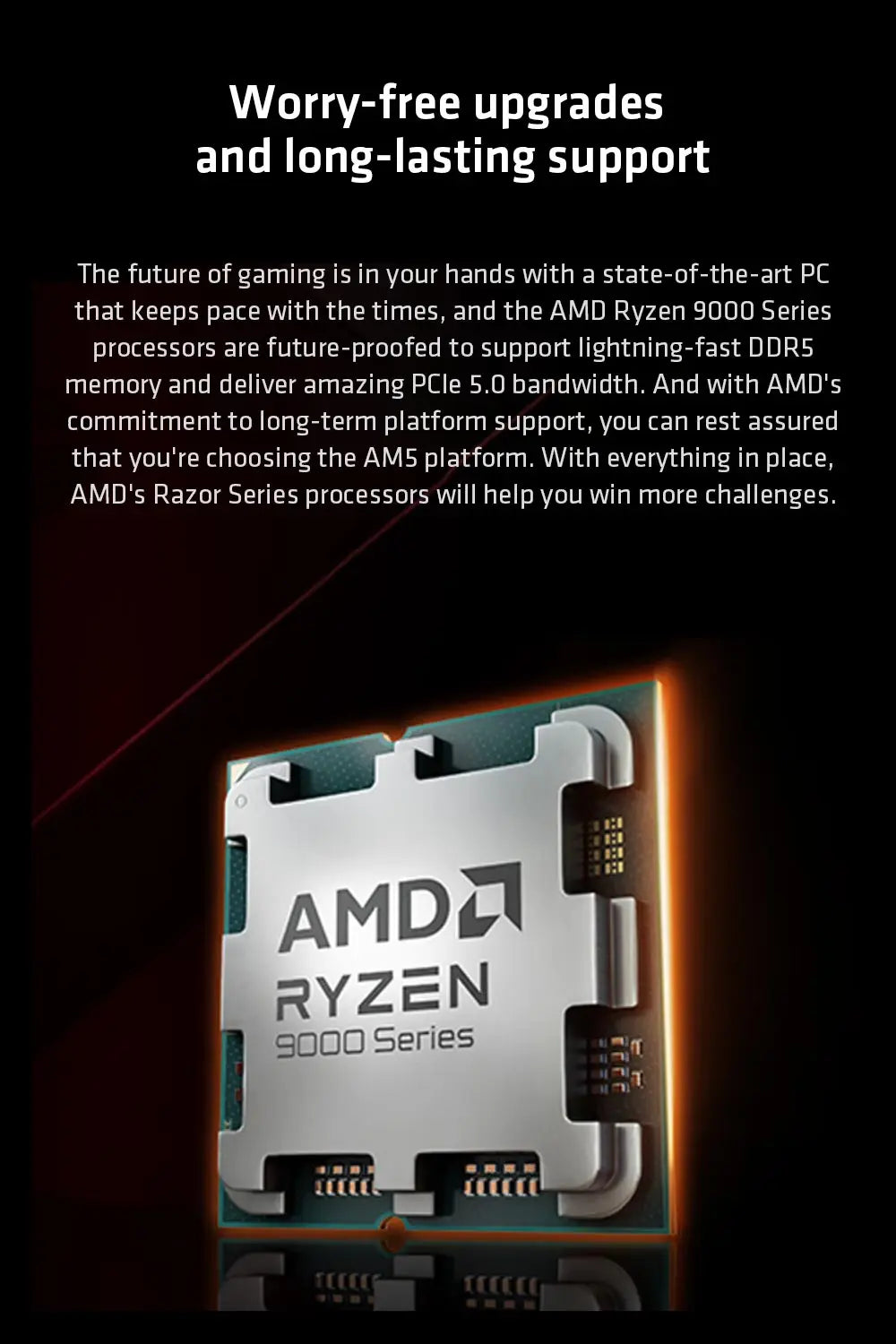Processore Desktop AMD Ryzen 5 9600X, 6 Core, 5.4GHz, 4nm, 38MB Cache, Socket AM5 (Ventola Non Inclusa)