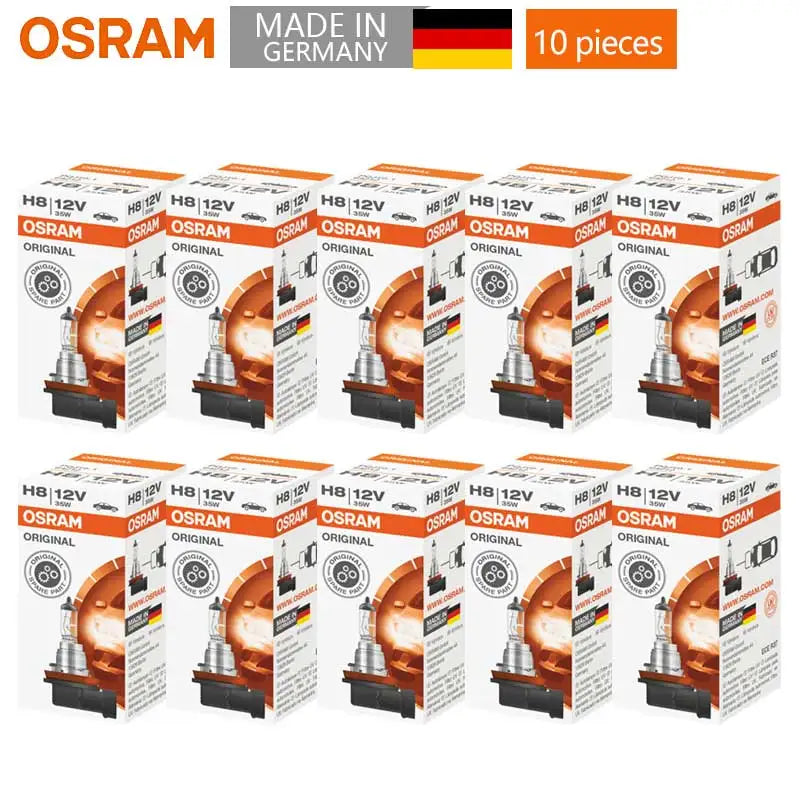 OSRAM 10 pz H4 H7 H11 HB3 HB4 Lampada Originale 3200 K Luce Frontale H8 H9 H16 9005 9006 Lampade Auto Lampadine Alogene Made in Germany USA