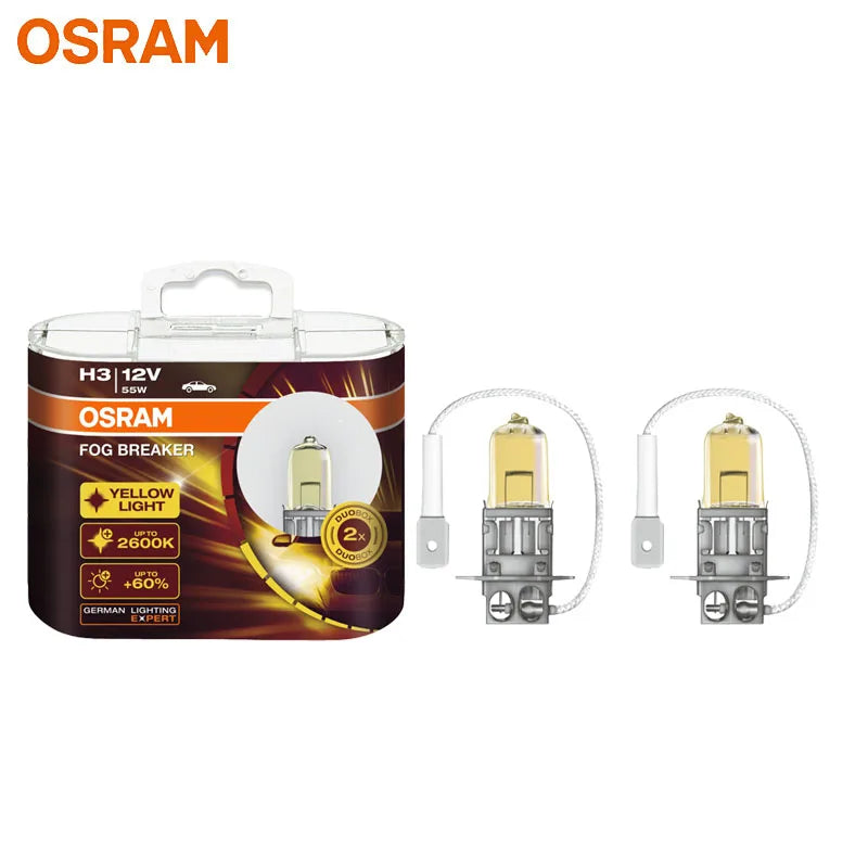 OSRAM Interruttore fendinebbia 2600K H1 H3 H4 H7 H8 H11 H16 9005 9006 Lampadine 12V Lampade alogene per auto più luminose 2 pezzi