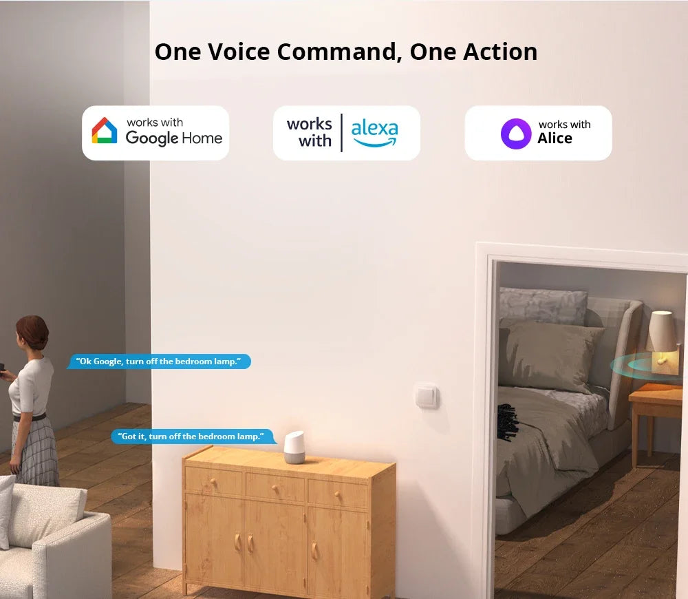 Sonoff ZBMINI L2 Zigbee Smart Switch fai-da-te Nessun cavo neutro richiesto Controllo bidirezionale a 1 banda Alexa Google Home Controllo vocale