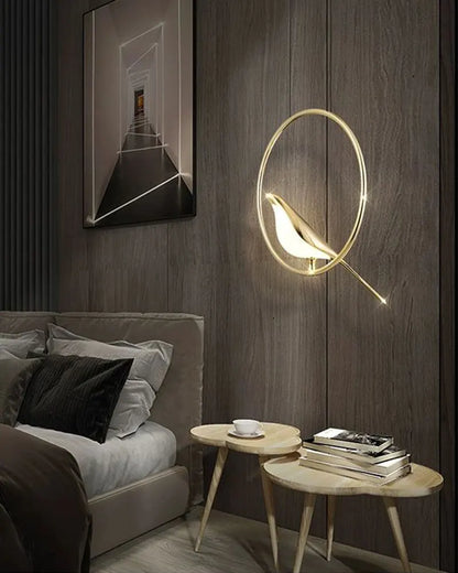 Lampadari a sospensione a LED per uccelli gazza girevoli per interni per lampade a sospensione a soffitto a linea regolabile da comodino per cucina e pranzo