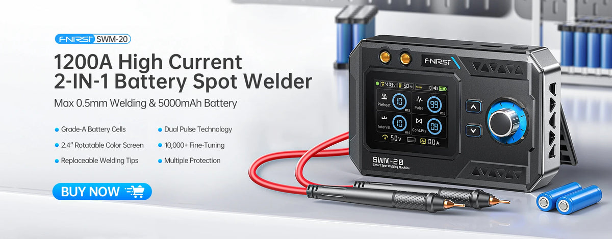 FNIRSI HRM-10 Tester di resistenza interna di tensione della batteria 18650 Tester di condensatori per batterie per auto con piombo al litio acido AC ad alta precisione