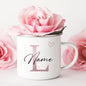 Tazza personalizzata Iniziale a cuore con nome Tazza da caffè Tè personalizzato Tazze di cioccolata calda Sposa Damigella d'onore Regali per la festa della mamma per lei