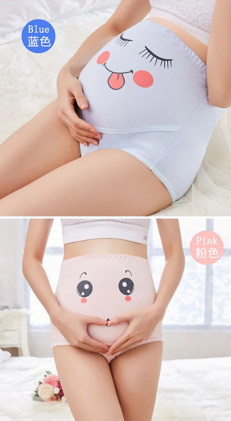 Mutandine di cotone per la biancheria intima di maternità incinta Mutandine vestiti per le donne incinte Slip di gravidanza Intimo di maternità a vita alta