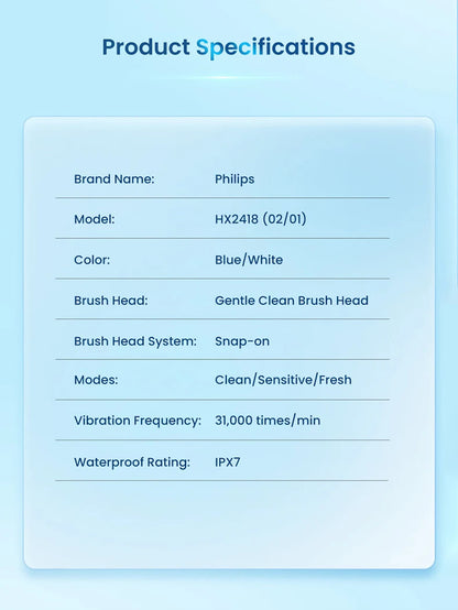 Nuovo Spazzolino Elettrico Philips Sonicare S2 HX2418, 31000 VPM, Ricaricabile con Modalità Fresh, Setole Morbide, 30 Giorni di Autonomia