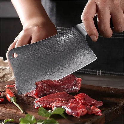 Coltelli da Cucina Professionali WXCOO in Acciaio Damascato con Scatola, Coltello Giapponese per Affettare, Coltello Domestico per Frutta e Verdura, Coltello da Disosso a 67 Strati