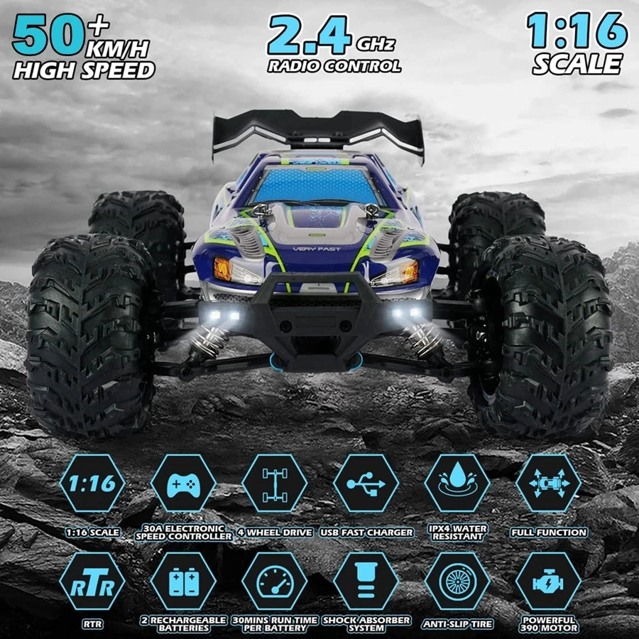 Auto radiocomandata Oike 4WD, fuoristrada 4x4, buggy ad alta velocità, camion super brushless, 50 o 80 km/h, auto da corsa con drift veloce, giocattolo, regalo