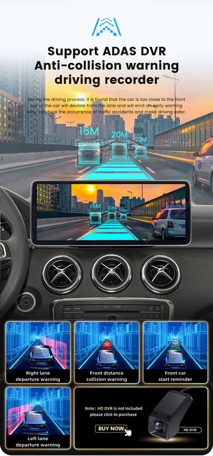 MEKEDE 10.25/12.3” QLED Snapdragon 4G Wireless CarPlay Auto per Mercedes Benz Classe C W205 S205 2014-2018 Lettore multimediale per auto