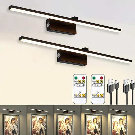 Applique da Parete a Batteria 5200mAh Ricaricabili, Luci da Parete Wireless 3CCT Dimmerabili, Illuminazione LED con Telecomando, Cablaggio Fisso