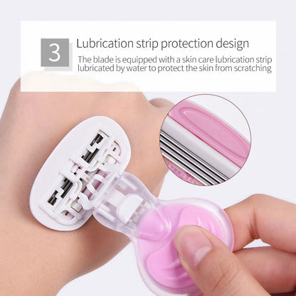 Mini portatile piccolo guscio epilatore coltello da barba depilazione rasoio da donna