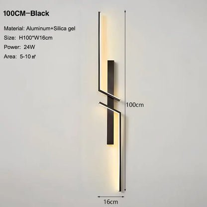Lampade da parete a LED nordiche per corridoio corridoio 60cm/80cm/100cm Luci da parete a LED interne Sconce da parete Illuminazione per cucina Sala da pranzo
