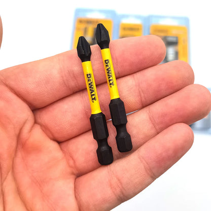 DEWALT Accessori per utensili Serie combinata con intaglio incrociato PH2 89MM 57MM 50MM Asta di prolunga per manica ad anello argento/giallo