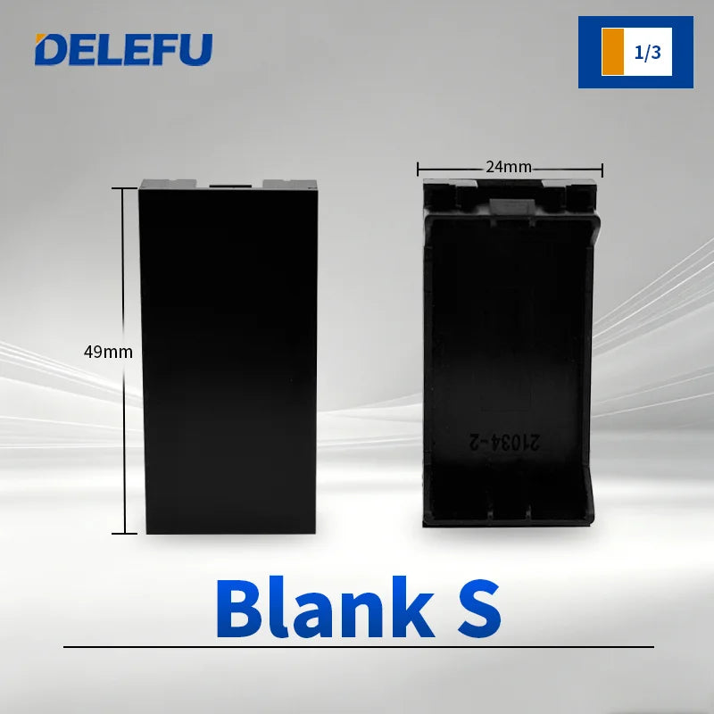 DELEFU Modulo Presa Combinabile Tipo-C Brasile - Uso Domestico - Nero - Assemblaggio Fai-da-te - Presa con Interruttore per Ricarica Rapida USB Tipo-C