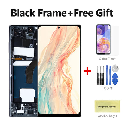 UE 6.78 ''Nuovo Display AMOLED Per Samsung Galaxy S22 Ultra 5G LCD S908 S908B S908U Con Telaio Touch Screen Digitizer sostituzione