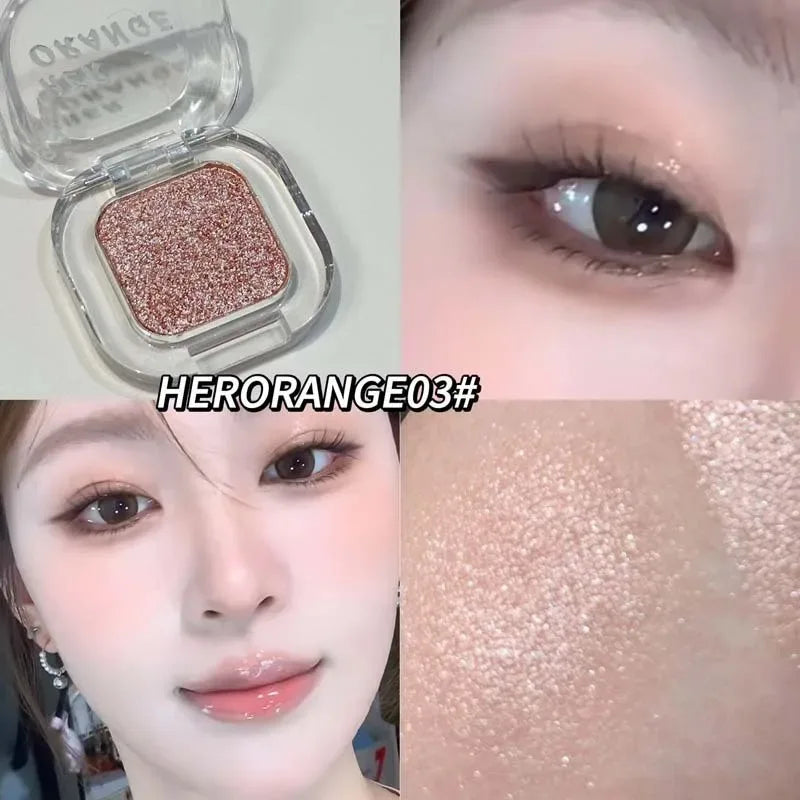 Palette Ombretto Monocromatico Rosso Marrone, Eyeliner in Polvere, Rosso Corallo Opaco Setoso, Eyeliner Effetto Baco, Impermeabile, Trucco Aegyo-sal