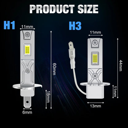 XSTORM H1 Lampadina per fari a LED 60000LM 150W Lampada fendinebbia automatica ad alta potenza 6500K 12V Luci a LED per lampade frontali per auto Lampada da guida
