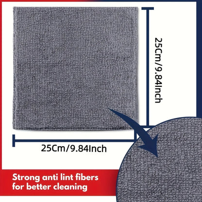 Asciugamano da cucina 5/10/20 pezzi, set di panni per pulizia grigio chiaro in fibra ultrafine, panno assorbente, morbido e smacchiato